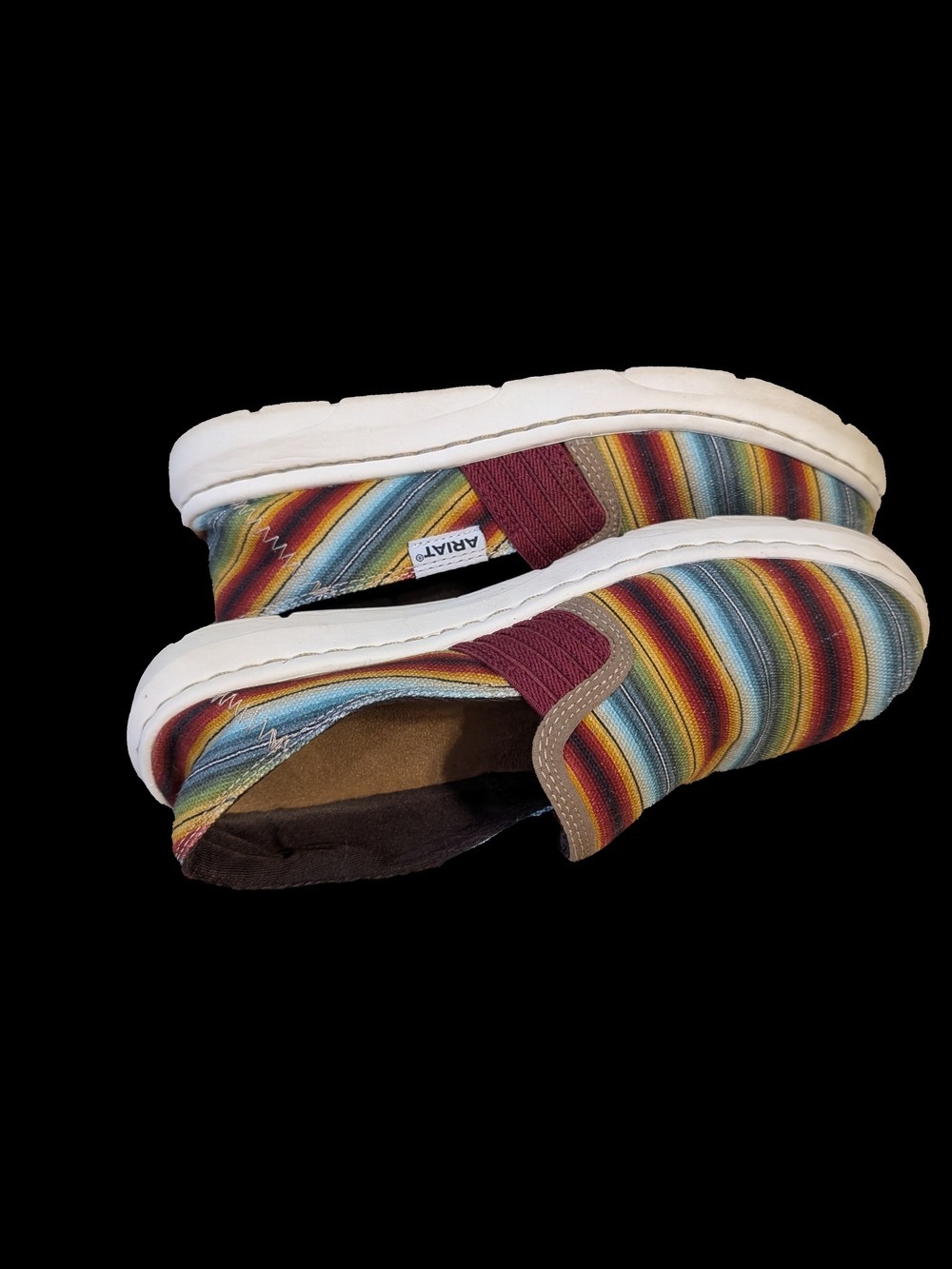 Ariat Women's Colorful Stripe Slip-On Shoes - Picture 4 of 7